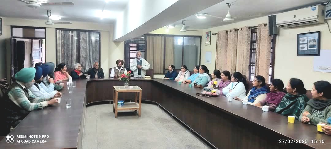 The delegation led by DIET Fatehgarh Sahib was felicitated at Desh Bhagat Yadgar Hall